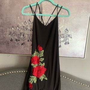 Sexy rose salsa dancing dress